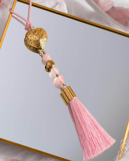 Car Guardian - ‘You Are Loved’ Heart Charm Tassel