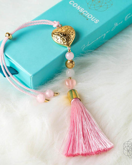 Car Guardian - ‘You Are Loved’ Heart Charm Tassel