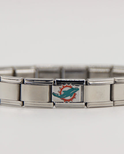 Football Team Logo Italian Charm Bracelet – Custom Gifts for Fans