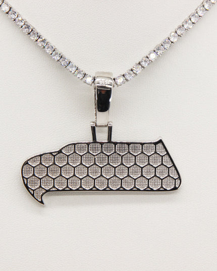 Seattle Seahawks Zircon Pendant Necklace – Game Day & Holiday Gift for Sports Fans
