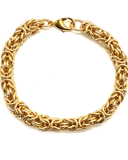 Chunky Byzantine Chainmaille Bracelet in 14K Gold Fill