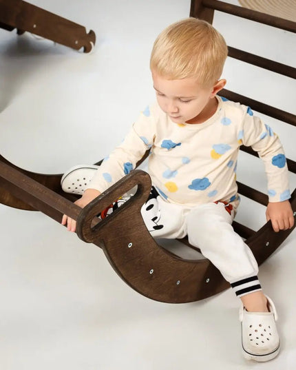 Climbing Arch Chocolate + Cushion - Montessori Climbers for Toddlers