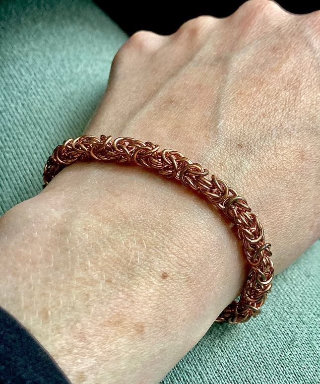 Byzantine Chainmaille Bracelet in Copper