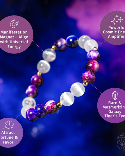 Cosmic Energy Amplifier - Galaxy Tiger’s Eye Bracelet