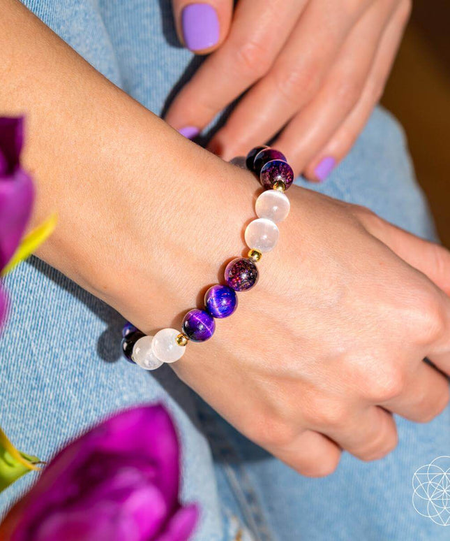 Cosmic Energy Amplifier - Galaxy Tiger’s Eye Bracelet