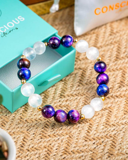 Cosmic Energy Amplifier - Galaxy Tiger’s Eye Bracelet