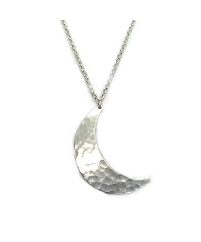 Crescent Moon Necklace in Sterling Silver | Moon Phase Necklace