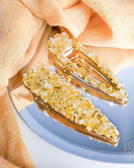 Crown of Prosperity - Citrine Hair Clips (2 pieces)