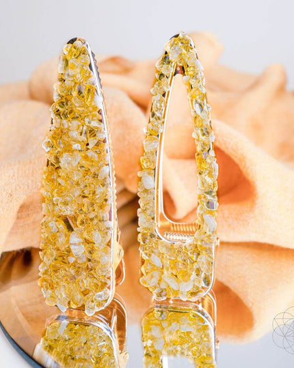 Crown of Prosperity - Citrine Hair Clips (2 pieces)