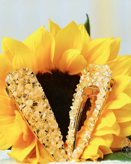 Crown of Prosperity - Citrine Hair Clips (2 pieces)