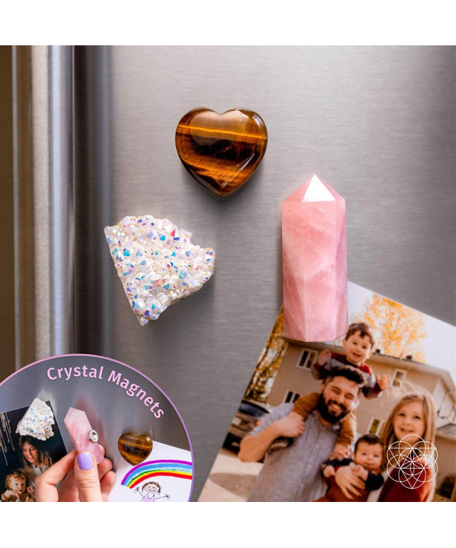 Crystal Fridge Magnets - Trio of Protection & Comfort