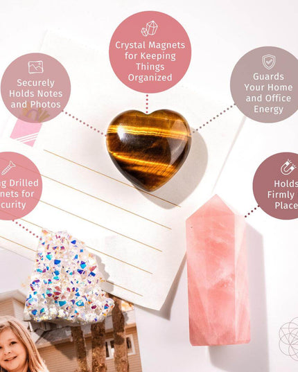 Crystal Fridge Magnets - Trio of Protection & Comfort