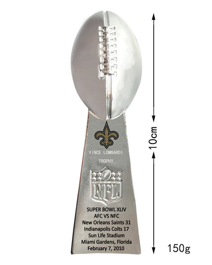 2010 New Orleans Saints Super Bowl XLIV Championship Ring & Trophy Set