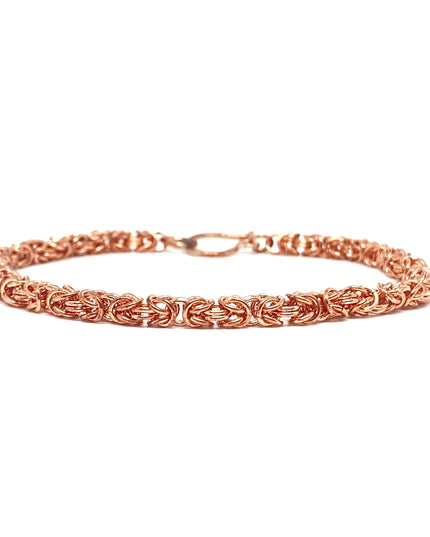 Delicate Byzantine Chainmaille Bracelet in Copper