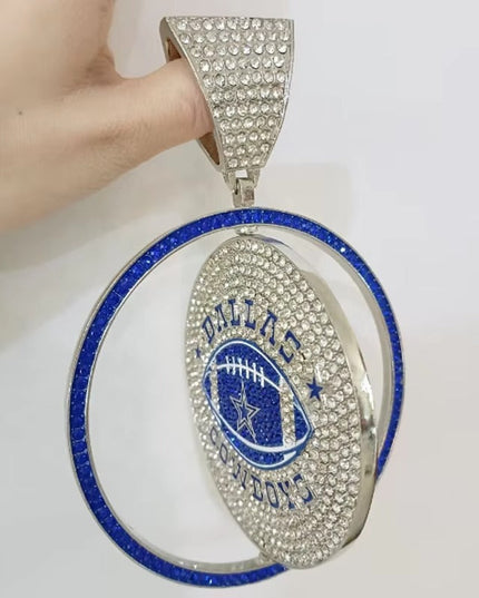 Rotating Sports Team Logo Pendant Necklace –  Perfect Gifts for True Fans