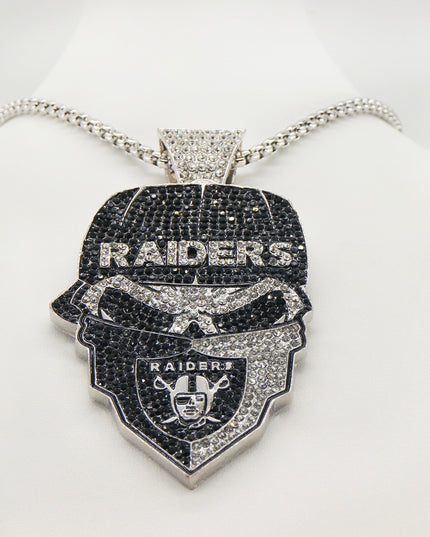 Newest Sports Team Logo Bandit Skull  Pendant Necklace – Iced Out Hip Hop Jewelry for True Fans