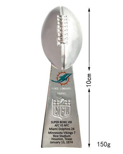 1973 & 1974 Miami Back-to-Back Championship Ring & Trophy Set – Replica Ring Set for Collectors & Fans