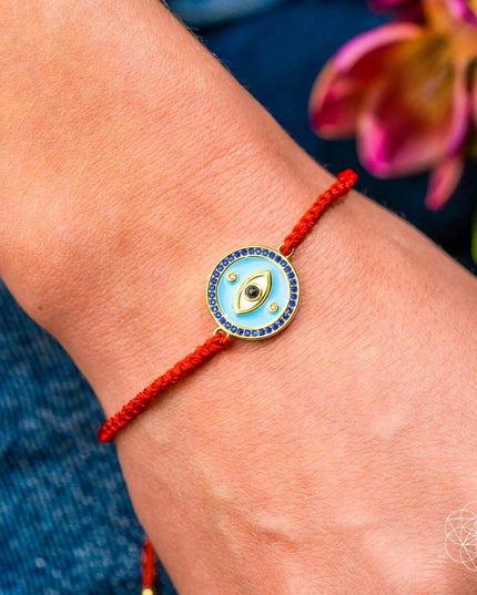 Evil Eye Guardian - Four-Strand Red String Bracelet