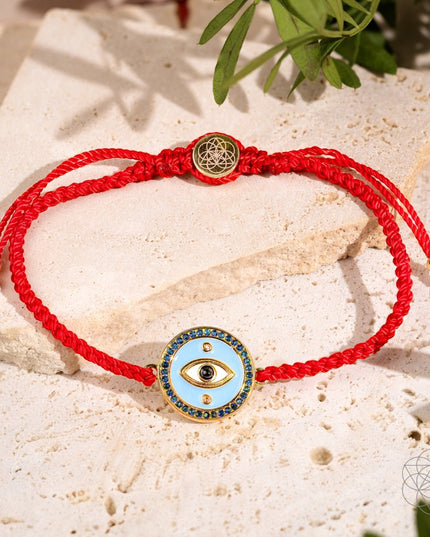 Evil Eye Guardian - Four-Strand Red String Bracelet