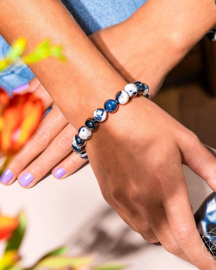 Exotic Orca Agate Bracelet of Deep Healing