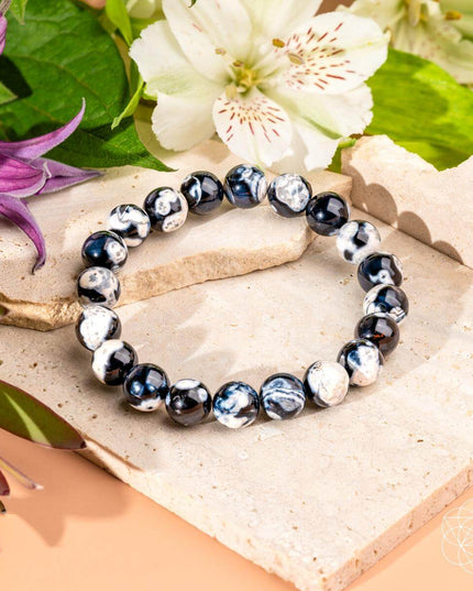 Exotic Orca Agate Bracelet of Deep Healing