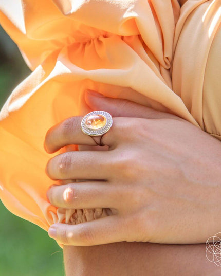 Eye of The Sun - Silver Aura Ring of Attraction