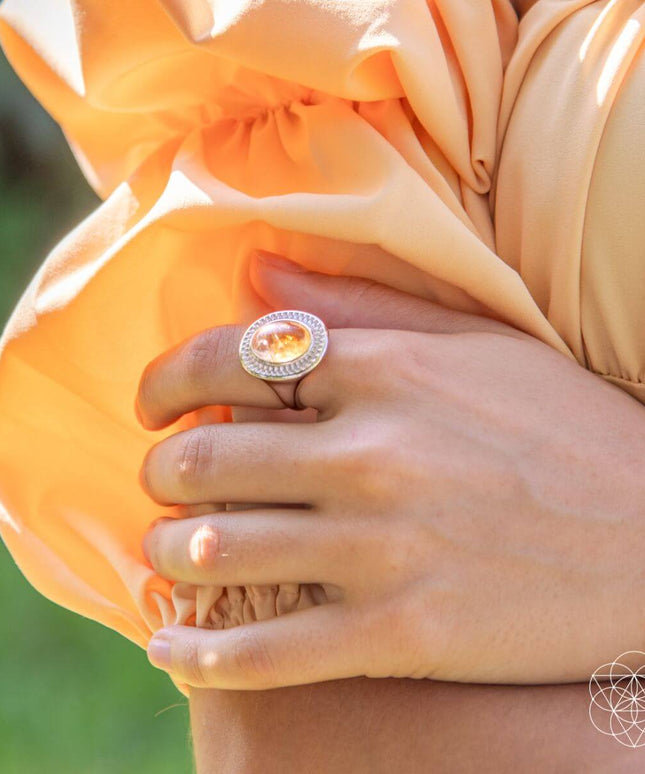 Eye of The Sun - Silver Aura Ring of Attraction