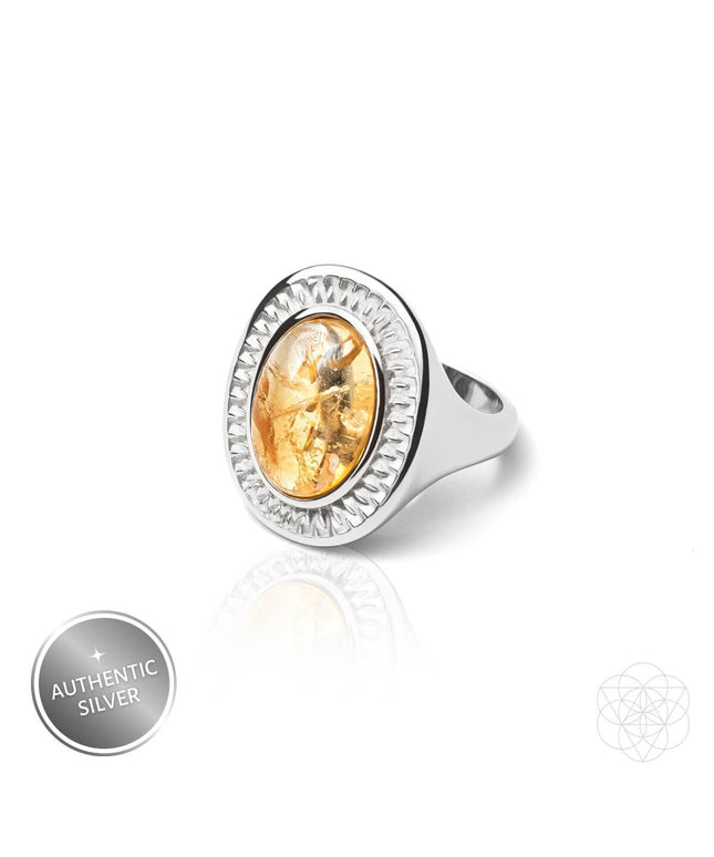 Eye of The Sun - Silver Aura Ring of Attraction