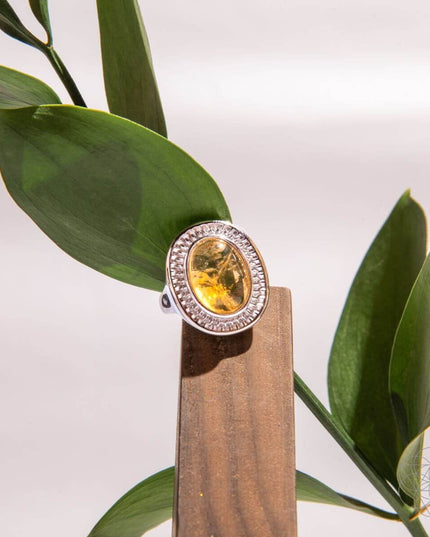 Eye of The Sun - Silver Aura Ring of Attraction