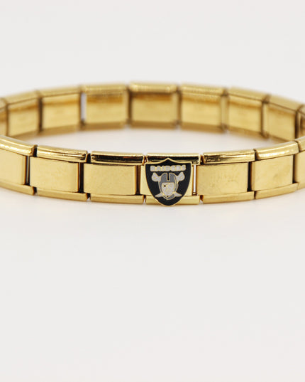 Football Team Logo Italian Charm Bracelet – Custom Gifts for Fans