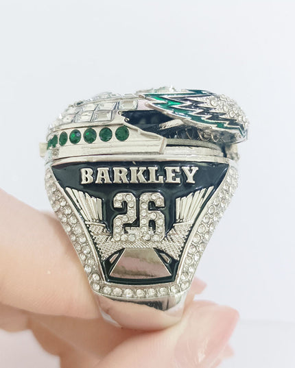 Philadelphia Eagles 2025 Championship Ring & Trophy Replica Set — Hurts (#1) or Barkley (#26) Edition