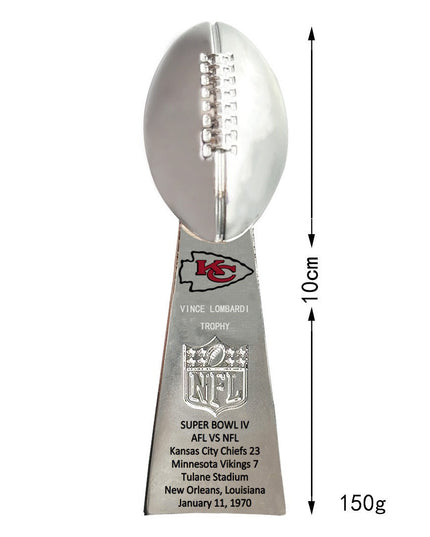 Kansas City Chiefs All Super Bowl Championship Ring & Trophy Set– 1970, 2020 & 2023  Winners Replica Collection