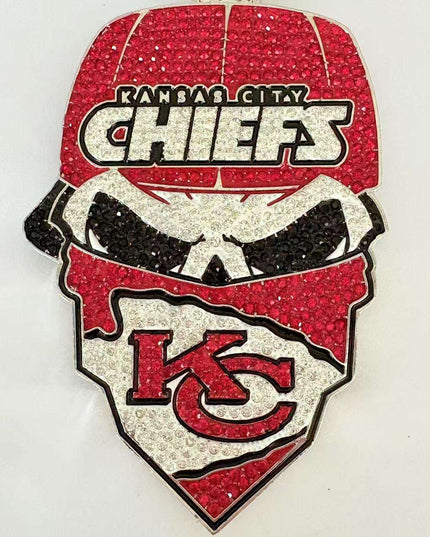 Newest Sports Team Logo Bandit Skull  Pendant Necklace – Iced Out Hip Hop Jewelry for True Fans