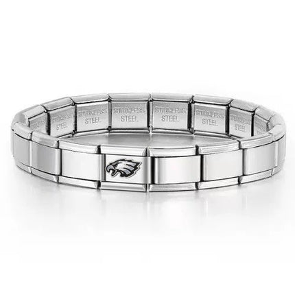 Football Team Logo Italian Charm Bracelet – Custom Gifts for Fans