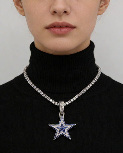 Dallas Cowboys Zircon Star Necklace –   Gift for Game Day, Birthday & Holiday