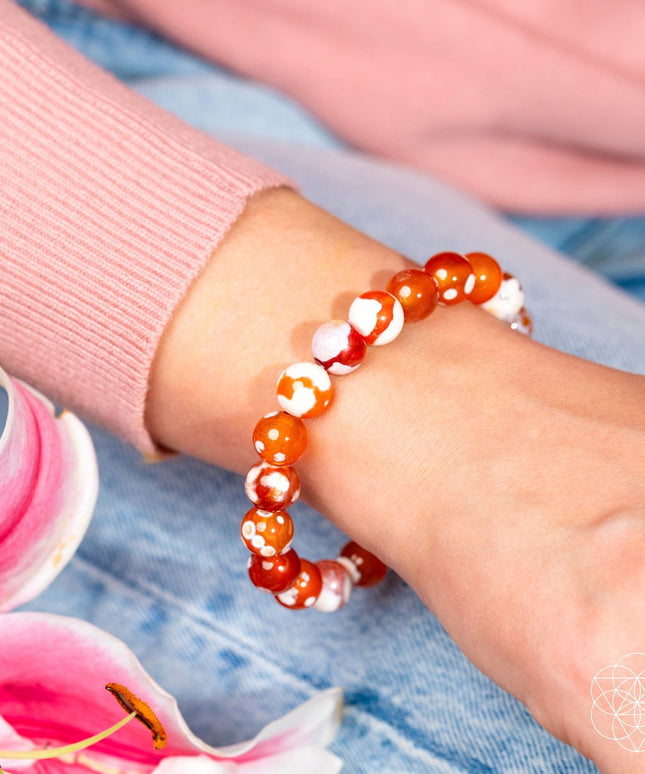 Feminine Force – Carnelian Orca Agate Bracelet