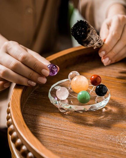 Feng Shui Crystal Ball Set