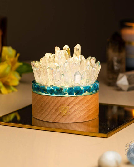 Find My Voice - Quartz & Apatite Lamp of Blooming Confidence