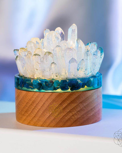 Find My Voice - Quartz & Apatite Lamp of Blooming Confidence