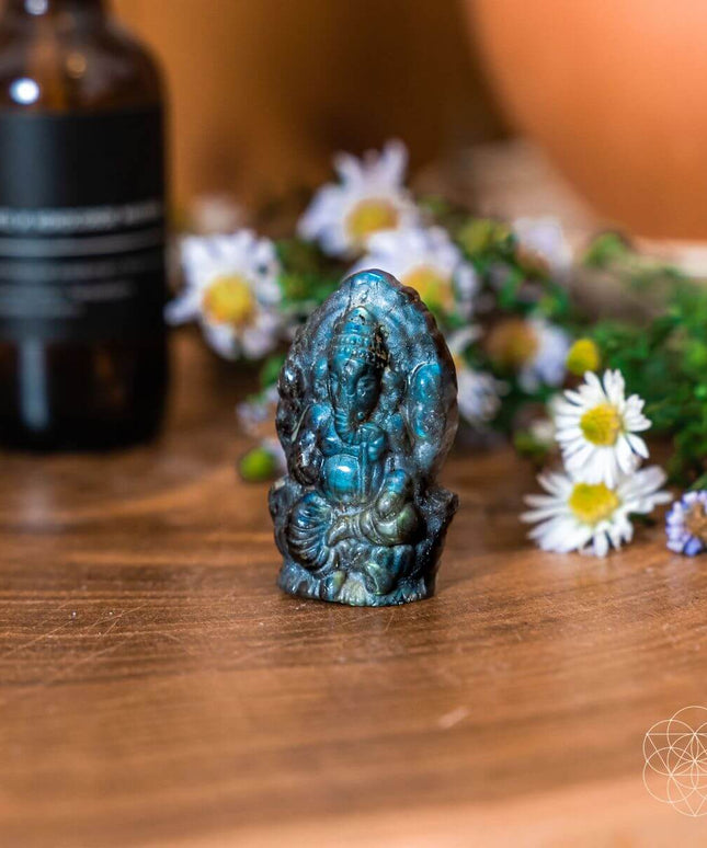 God of Luck: Crystal Ganesh Statue