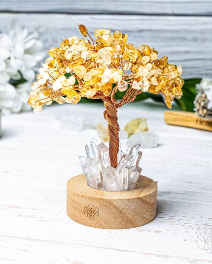 Golden Lamp of Wealth - Citrine Tree