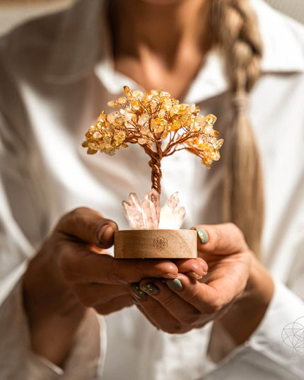 Golden Lamp of Wealth - Citrine Tree