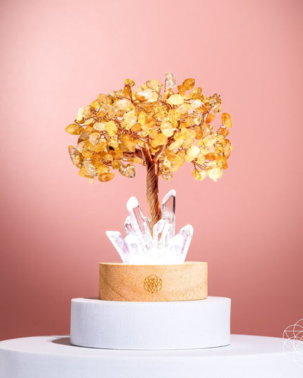 Golden Lamp of Wealth - Citrine Tree