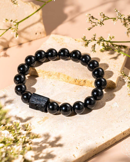 Habit Breaker - Black Obsidian & Tourmaline Bracelet