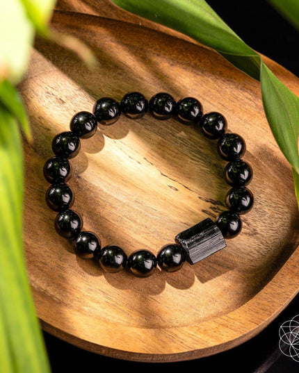 Habit Breaker - Black Obsidian & Tourmaline Bracelet