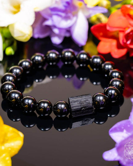 Habit Breaker - Black Obsidian & Tourmaline Bracelet
