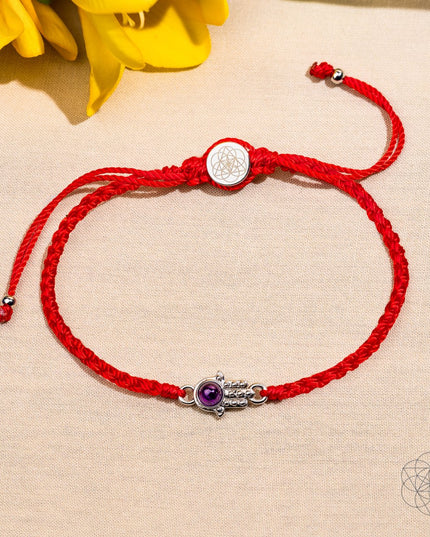 Hamsa Hand of Protection - Four-Strand Red String Bracelet