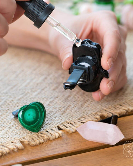 Hamsa Hand of Safe Travels: Aromatherapy Crystal Car Kit