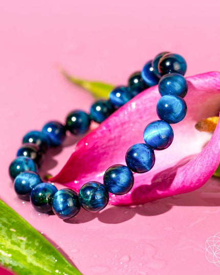 Hawk’s Focus – Royal Blue Tiger’s Eye Bracelet