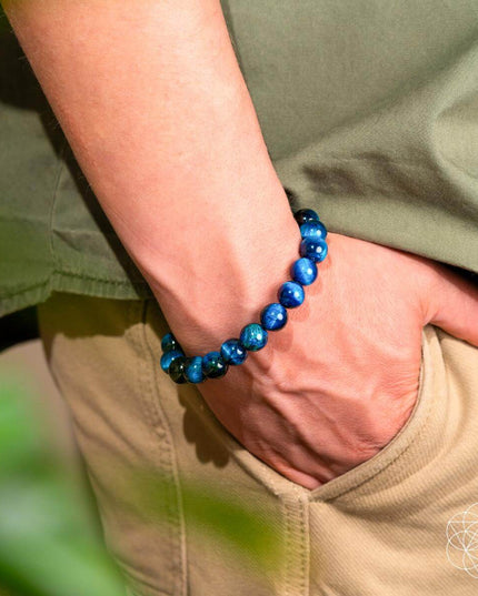 Hawk’s Focus – Royal Blue Tiger’s Eye Bracelet